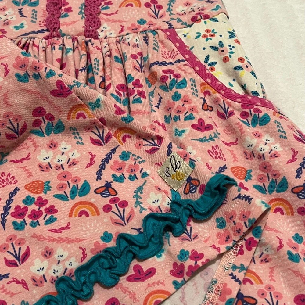 Wildflowers Size 4 Dress Happy Dress Pink Wild Flowers